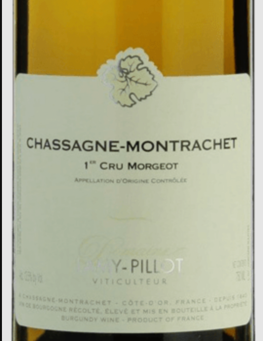 Domaine Lamy-Pillot Chassagne-Montrachet 1er Cru Morgeot Blanc 2022 (6 x 750ml)