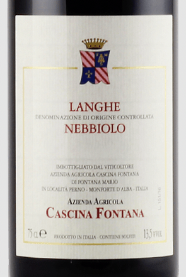 Cascina Fontana Nebbiolo Langhe 2022