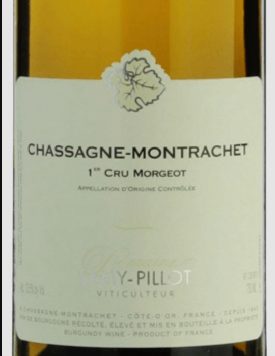 Domaine Lamy-Pillot Chassagne-Montrachet 1er Cru Morgeot Blanc 2021 (6 x 750ml)