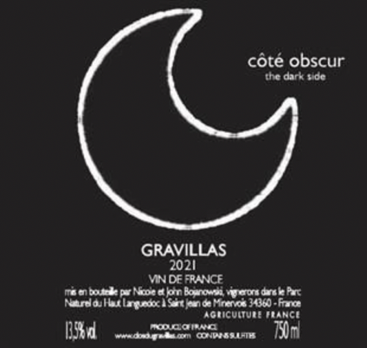 CLOS DU GRAVILLAS - COTÉ OBSCUR 2021 (750ml)